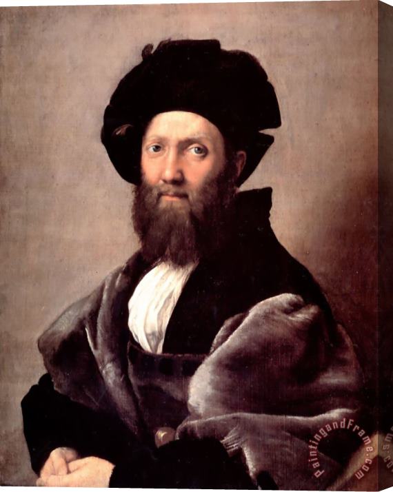 Raphael Portrait of Baldassare Castiglione Stretched Canvas Print / Canvas Art