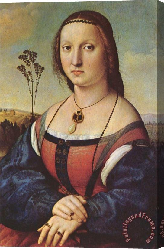 Raphael Portrait of Maddalena Doni Stretched Canvas Print / Canvas Art