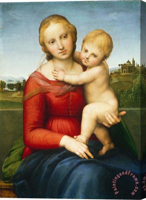 Raphael Raffaello Sanzio of Urbino The Small Cowper Madonna Stretched Canvas Painting / Canvas Art