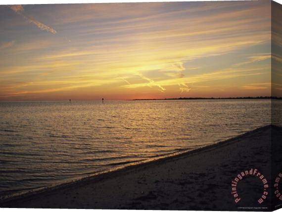Raymond Gehman A Beach at Sunset Stretched Canvas Print / Canvas Art