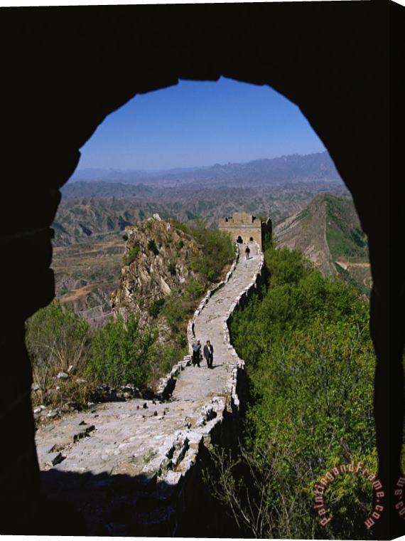 Raymond Gehman A View Through an Arched Window of The Great Wall Stretched Canvas Painting / Canvas Art