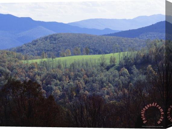 Raymond Gehman Allegheny Front North Fork Mountain And Potomac River Valley Stretched Canvas Print / Canvas Art