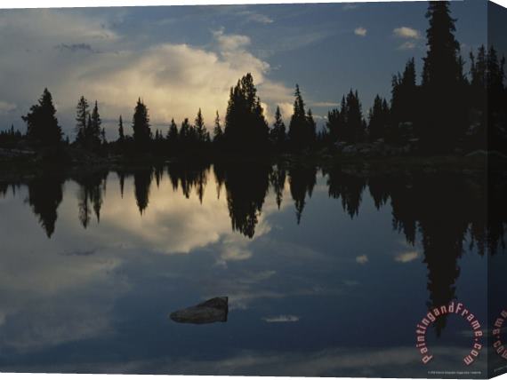 Raymond Gehman Beartooth Lake And Reflection Stretched Canvas Print / Canvas Art