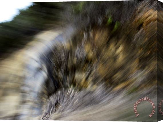 Raymond Gehman Blurred Abstract View of Dirt And Cut Stone Bank Along a Road Side Stretched Canvas Print / Canvas Art