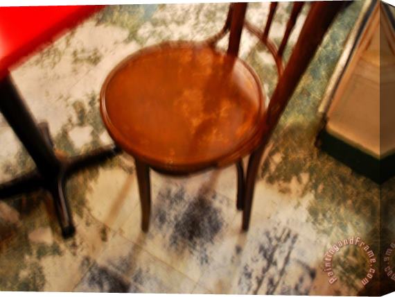 Raymond Gehman Chair And Table in San Francisco Pizza Shop Stretched Canvas Print / Canvas Art