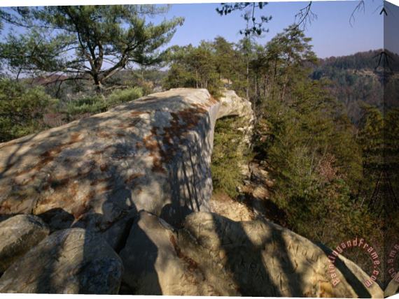 Raymond Gehman Cumberland Plateau Seen From Sky Bridge a 75 Foot Long Sandstone Arch Stretched Canvas Painting / Canvas Art