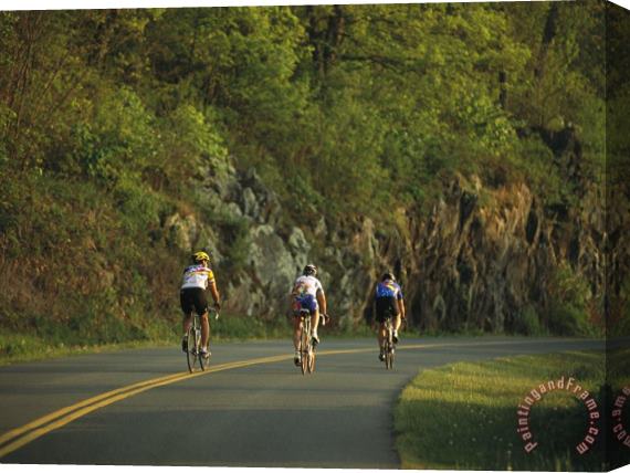 Raymond Gehman Cycling on The Blue Ridge Parkway Stretched Canvas Painting / Canvas Art