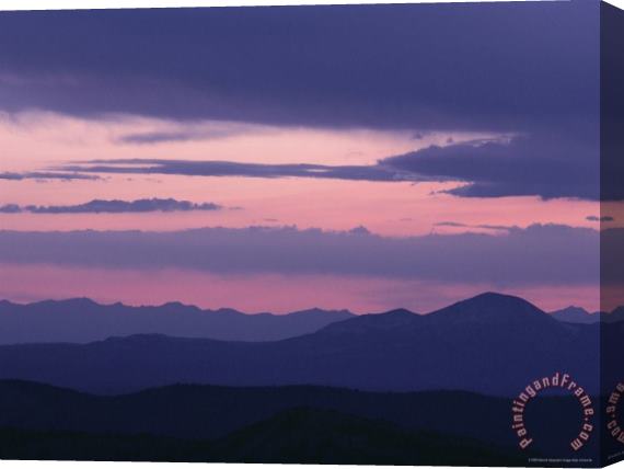 Raymond Gehman Ridges at Twilight From Mount Washburn Stretched Canvas Print / Canvas Art