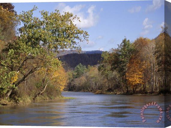 Raymond Gehman Small Wind Driven Ripples in The Water of The Greenbrier River Stretched Canvas Print / Canvas Art