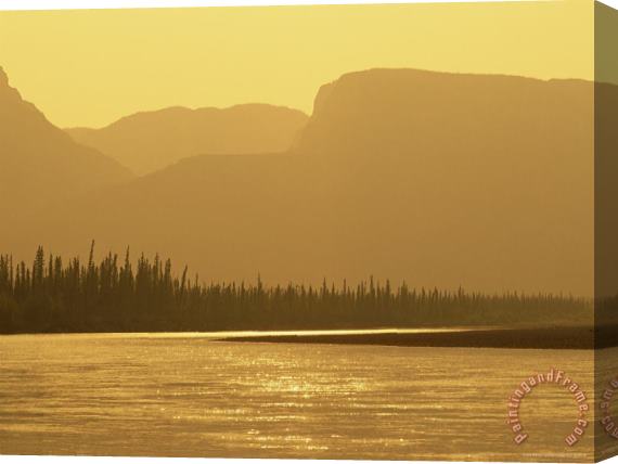 Raymond Gehman Sunlight Shines on The North Nahanni River Stretched Canvas Print / Canvas Art