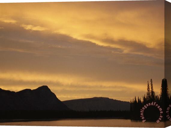 Raymond Gehman The Mackenzie Mountains at Sunset Stretched Canvas Painting / Canvas Art