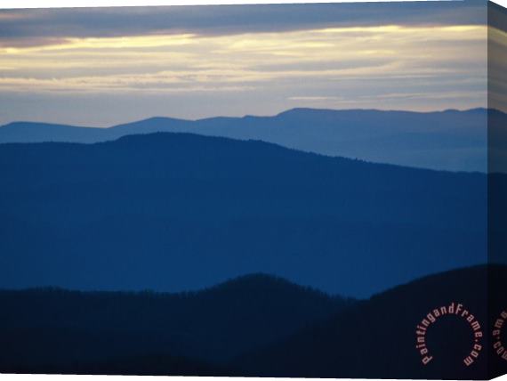 Raymond Gehman Twilight View of The Blue Ridge Mountains From Big Meadows Stretched Canvas Print / Canvas Art