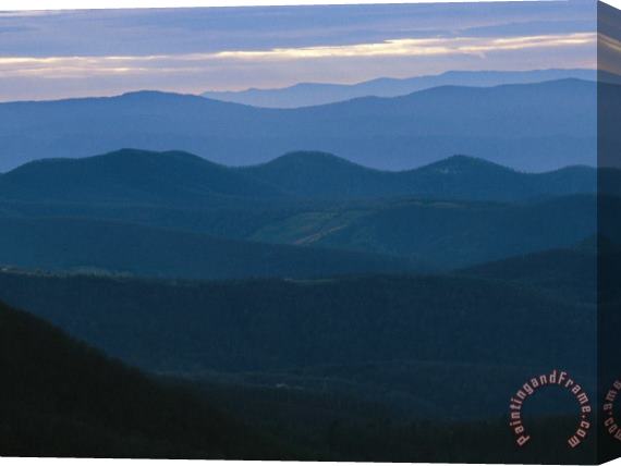 Raymond Gehman Twilight View of The Blue Ridge Mountains Stretched Canvas Print / Canvas Art