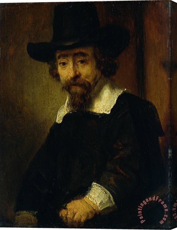 Rembrandt Dr Ephraim Bueno, Jewish Physician And Writer Stretched Canvas Painting / Canvas Art