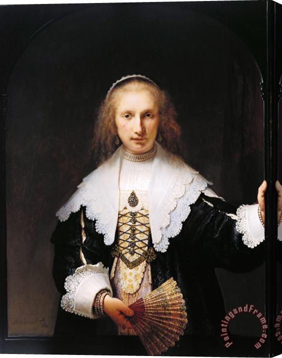 Rembrandt Harmensz van Rijn Agatha Bas (1611 58) Stretched Canvas Painting / Canvas Art