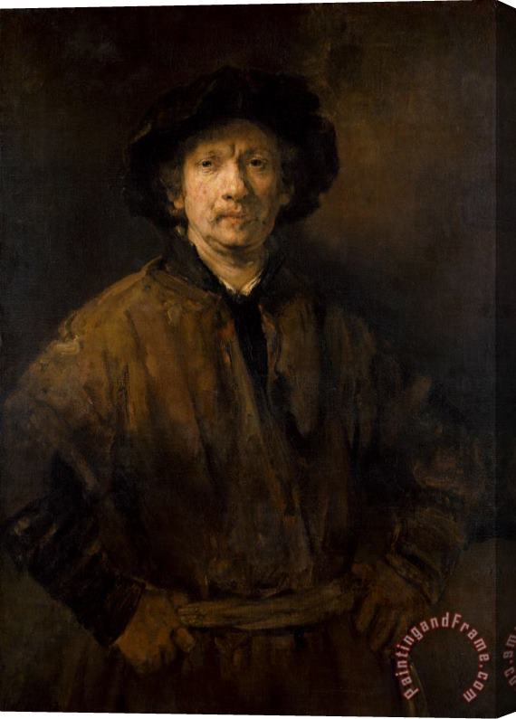 Rembrandt Harmensz van Rijn Large Self Portrait Stretched Canvas Print / Canvas Art