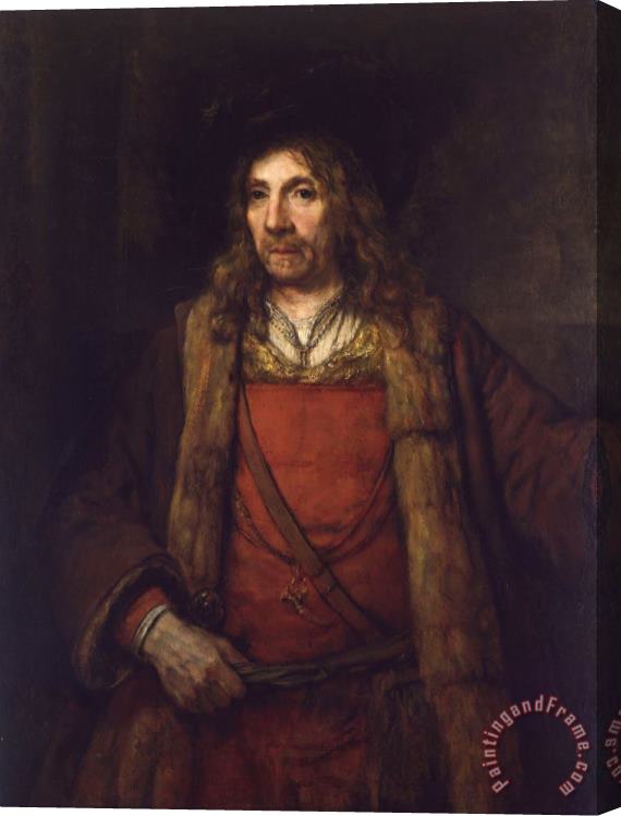 Rembrandt Harmensz van Rijn Man in a Fur Lined Coat Stretched Canvas Print / Canvas Art