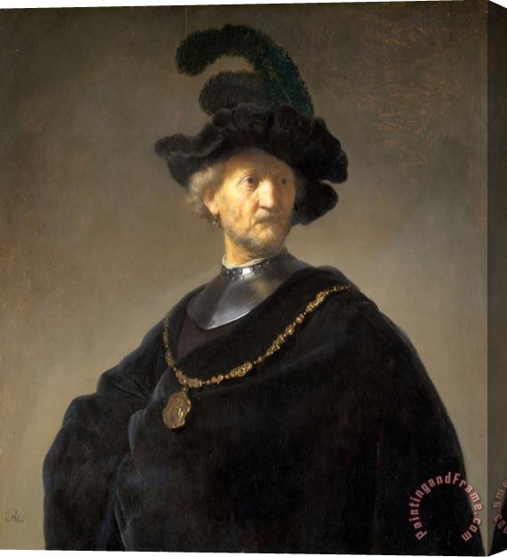 Rembrandt Harmensz van Rijn Old Man with a Gold Chain Stretched Canvas Painting / Canvas Art