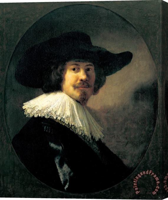 Rembrandt Harmensz van Rijn Portrait of a Man in a Broad Brimmed Hat Stretched Canvas Painting / Canvas Art