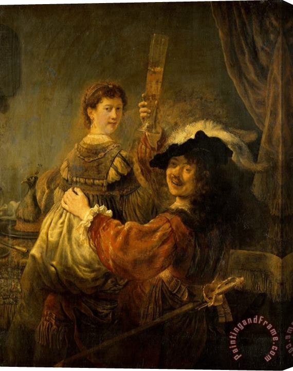 Rembrandt Harmensz van Rijn Rembrandt And Saskia in The Scene of The Prodigal Son Stretched Canvas Print / Canvas Art