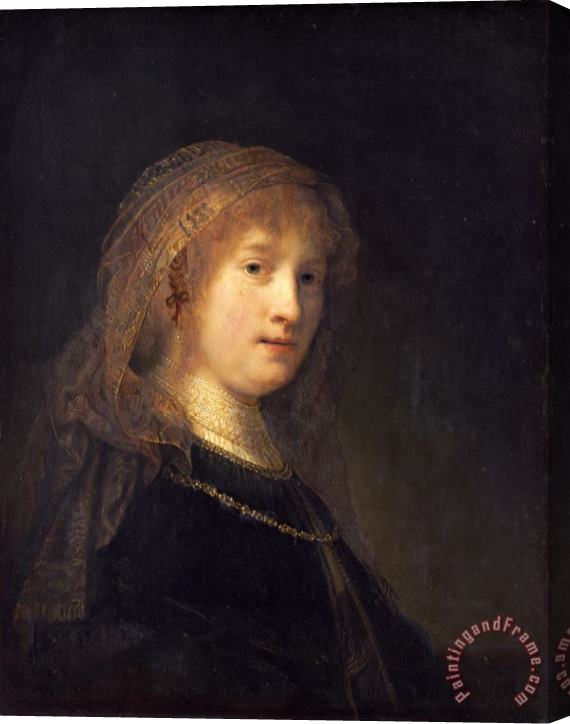 Rembrandt Harmensz van Rijn Saskia Van Uylenburgh, The Wife of The Artist Stretched Canvas Painting / Canvas Art