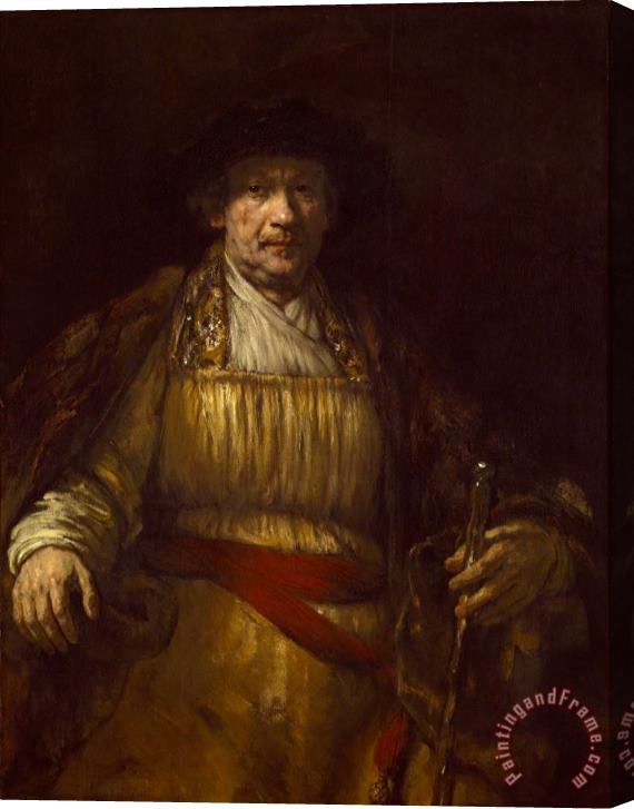 Rembrandt Harmensz van Rijn Zelfportret Stretched Canvas Painting / Canvas Art