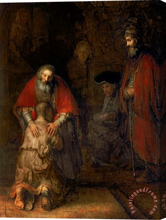 Rembrandt Harmenszoon van Rijn Return of the Prodigal Son Stretched Canvas Painting / Canvas Art