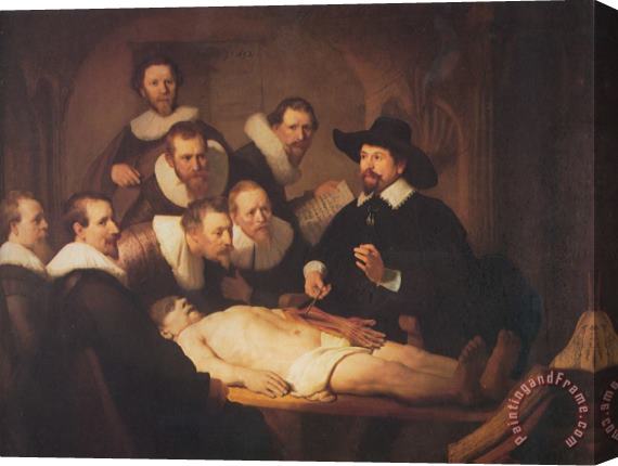 Rembrandt The Anatomy Lecture of Dr. Nicholaes Tulp Stretched Canvas Painting / Canvas Art