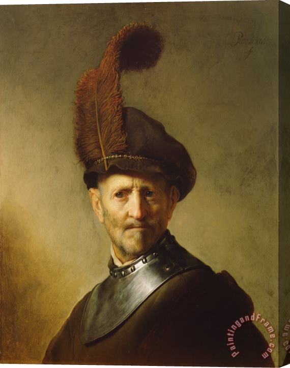 Rembrandt van Rijn An Old Man In Military Costume Stretched Canvas Painting / Canvas Art