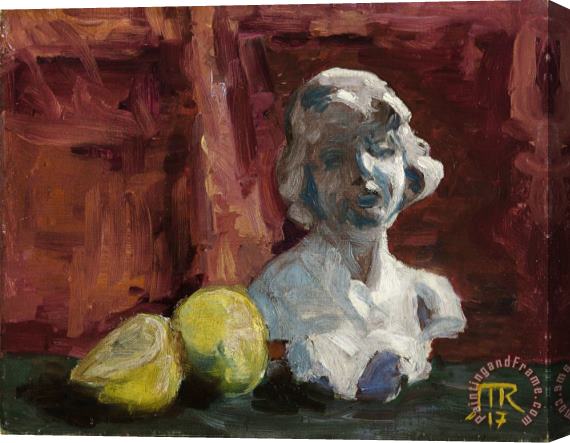 rene magritte Buste En Platre Et Fruits Stretched Canvas Painting / Canvas Art