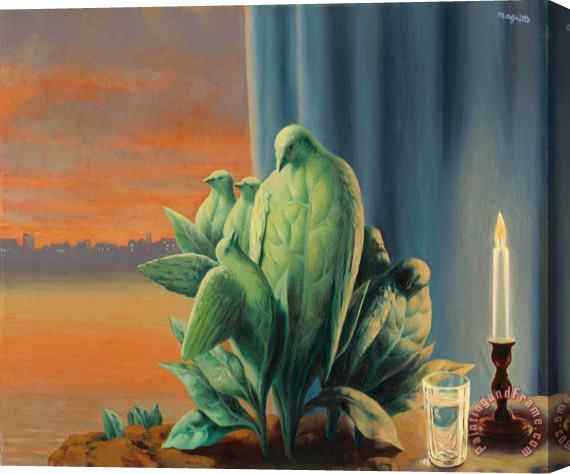 rene magritte La Nuit D'amour Stretched Canvas Print / Canvas Art