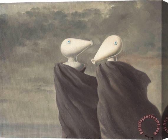 rene magritte Le Colloque Sentimental Stretched Canvas Print / Canvas Art