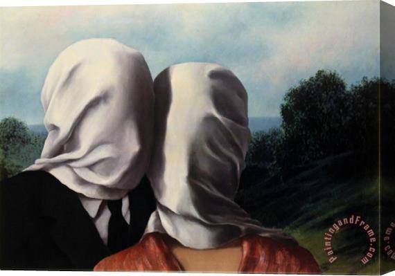 rene magritte Les Amants Lovers Stretched Canvas Painting / Canvas Art
