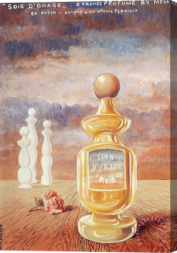 rene magritte Soir D Orage Strange Perfume by Mem Stretched Canvas Painting / Canvas Art