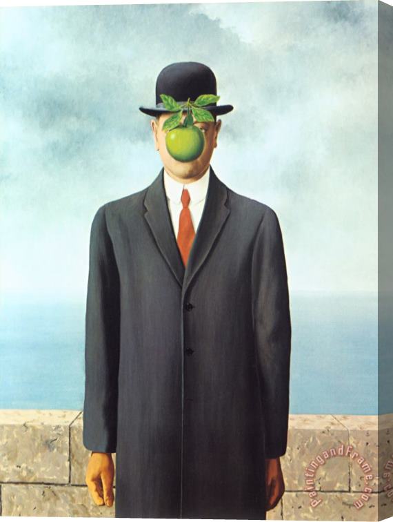 rene magritte Son of Man 1964 Stretched Canvas Painting / Canvas Art