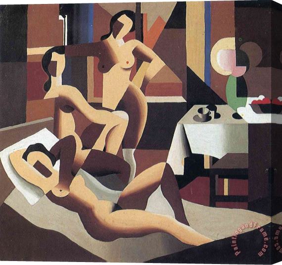 rene magritte Three Nudes in an Interior 1923 Stretched Canvas Painting / Canvas Art