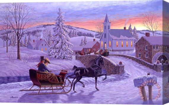 Richard De Wolfe An Old Fashioned Christmas Stretched Canvas Print / Canvas Art
