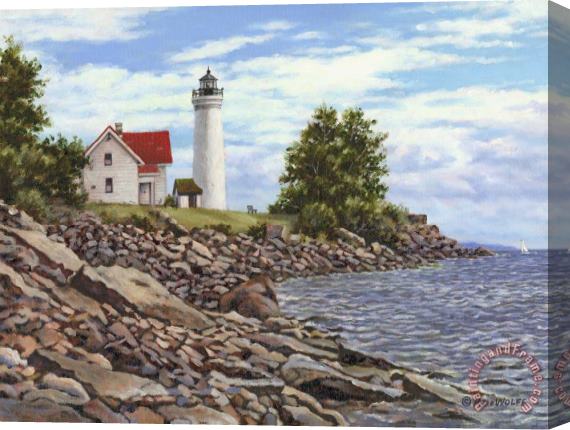 Richard De Wolfe Tibbetts Point Lighthouse Stretched Canvas Print / Canvas Art