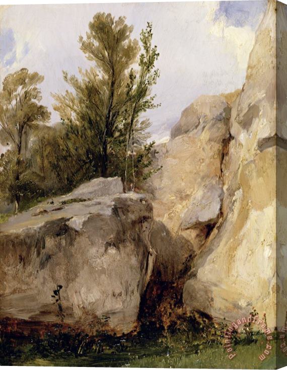 Richard Parkes Bonington In the Forest of Fontainebleau Stretched Canvas Print / Canvas Art