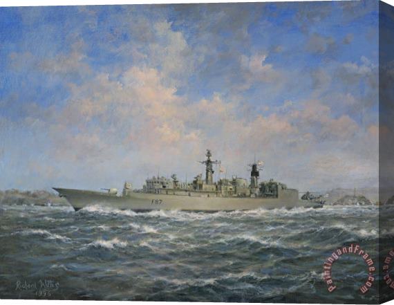 Richard Willis H.M.S. Chatham Type 22 - Batch 3 Stretched Canvas Painting / Canvas Art