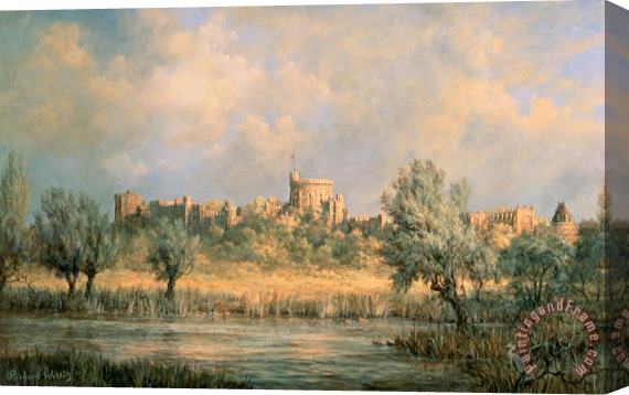 Richard Willis Windsor Castle - from the River Thames Stretched Canvas Painting / Canvas Art