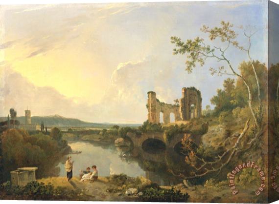 Richard Wilson Italian Landscape (morning) Stretched Canvas Painting / Canvas Art