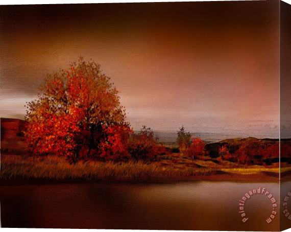 Robert Foster Red Tree River Stretched Canvas Print / Canvas Art