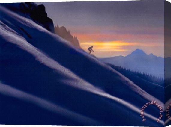 Robert Foster Ski Slopes Stretched Canvas Painting / Canvas Art