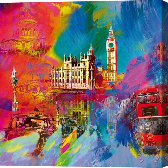 Robert Holzach London Stretched Canvas Painting / Canvas Art