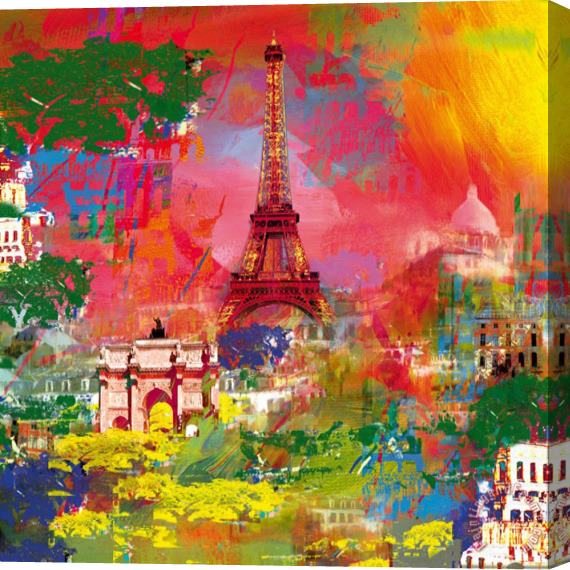 Robert Holzach Paris La Tour Eiffel Stretched Canvas Print / Canvas Art