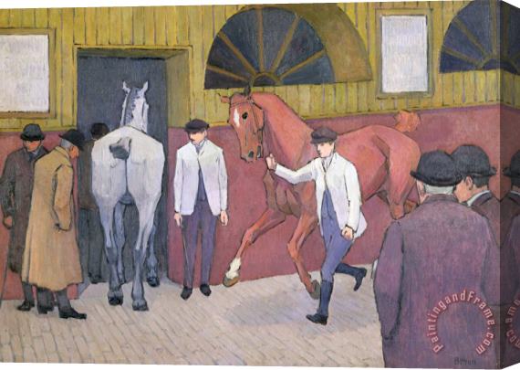 Robert Polhill Bevan The Horse Mart Stretched Canvas Painting / Canvas Art