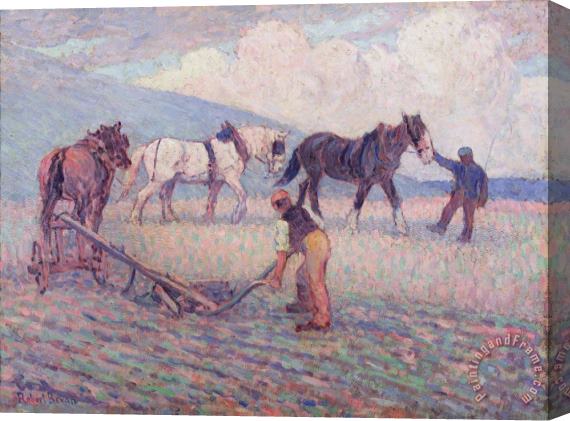 Robert Polhill Bevan The Turn - Rice Plough Stretched Canvas Painting / Canvas Art