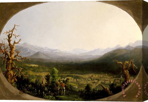 Robert Scott Duncanson A View of Asheville, North Carolina Stretched Canvas Print / Canvas Art