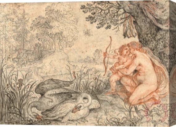 Roelant Savery Venus Urging Cupid to Shoot His Arrow at Pluto Stretched Canvas Print / Canvas Art